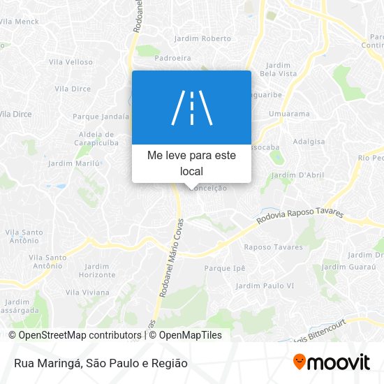 Rua Maringá mapa