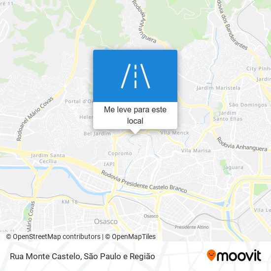 Rua Monte Castelo mapa