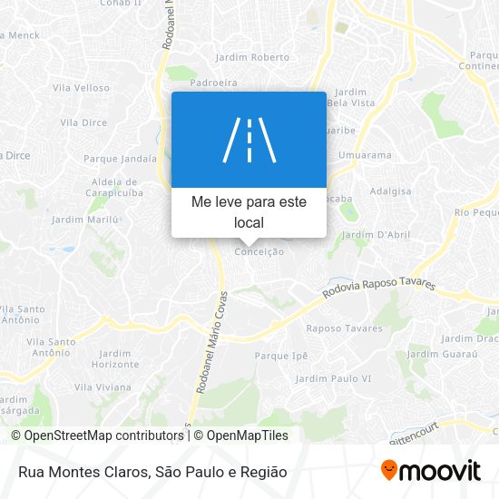 Rua Montes Claros mapa