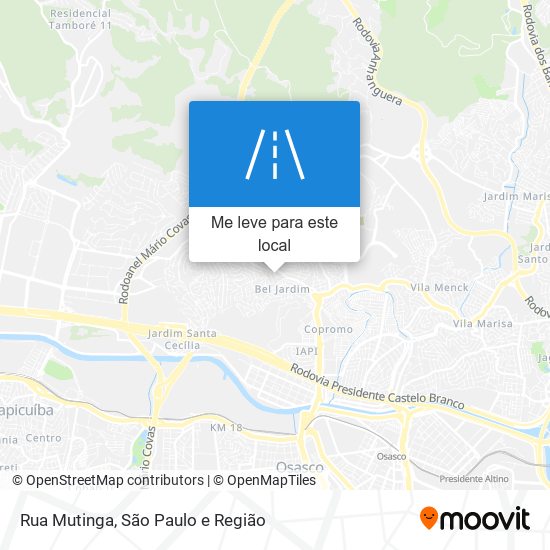 Rua Mutinga mapa