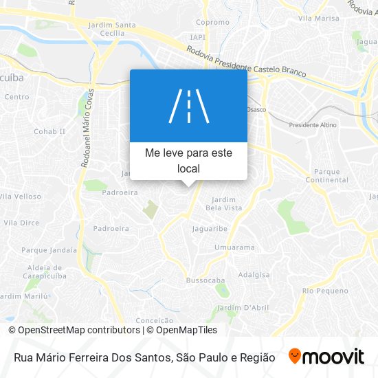 Rua Mário Ferreira Dos Santos mapa