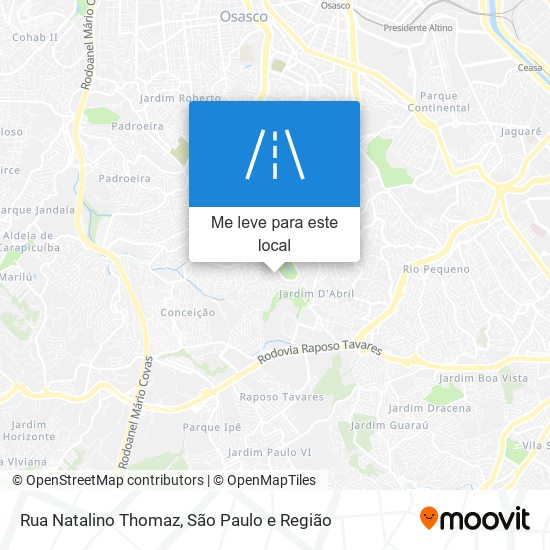 Rua Natalino Thomaz mapa