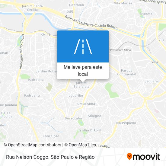 Rua Nelson Coggo mapa