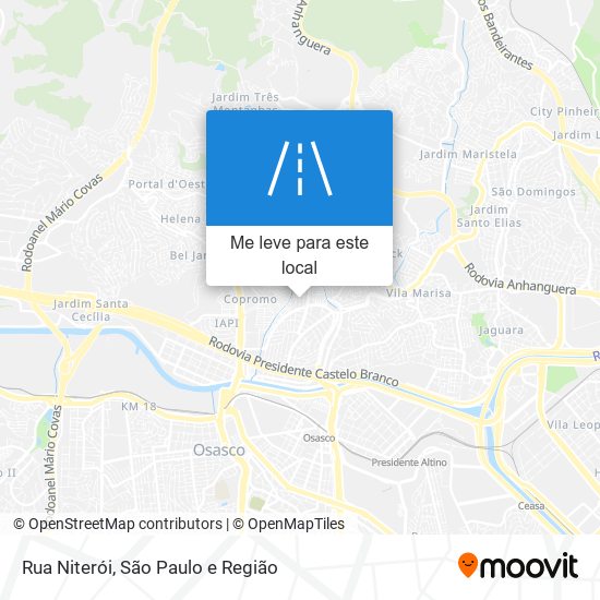 Rua Niterói mapa