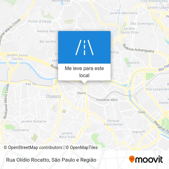 Rua Olídio Rocatto mapa