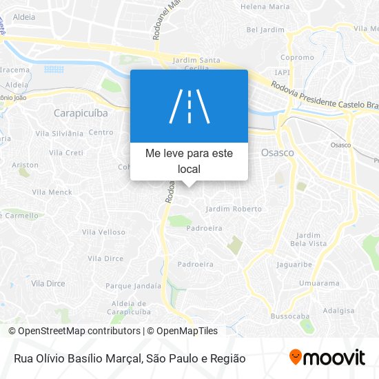 Rua Olívio Basílio Marçal mapa