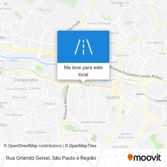 Rua Orlando Geisel mapa
