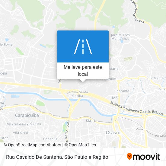 Rua Osvaldo De Santana mapa