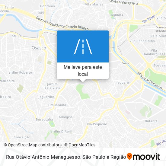 Rua Otávio Antônio Meneguesso mapa