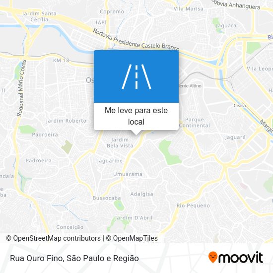 Rua Ouro Fino mapa