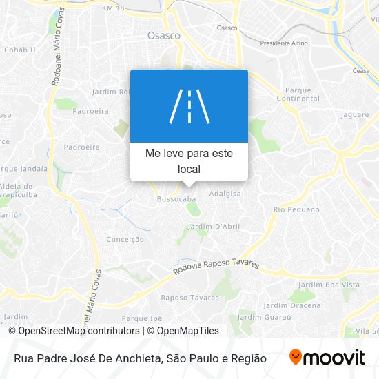 Rua Padre José De Anchieta mapa
