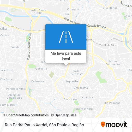 Rua Padre Paulo Xerdel mapa
