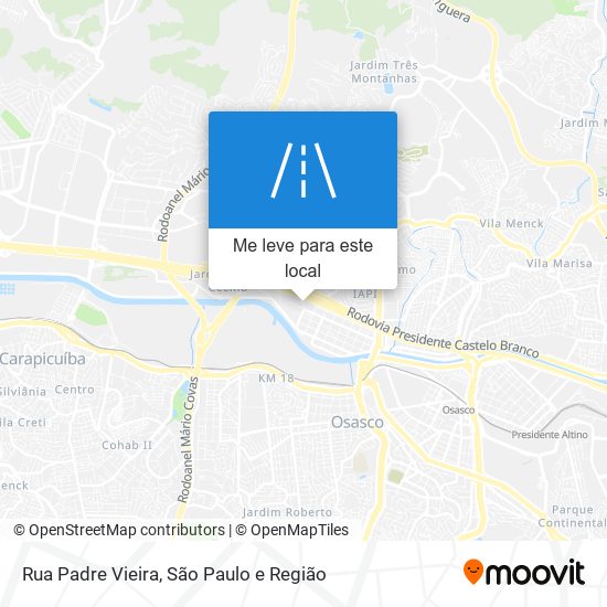 Rua Padre Vieira mapa