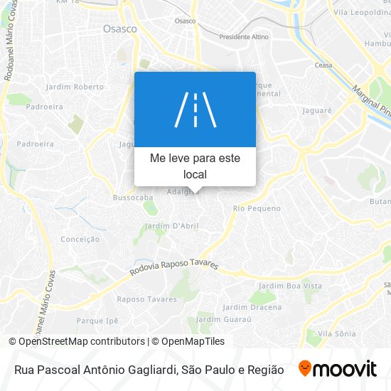 Rua Pascoal Antônio Gagliardi mapa