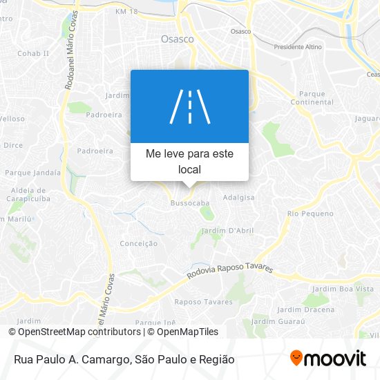 Rua Paulo A. Camargo mapa