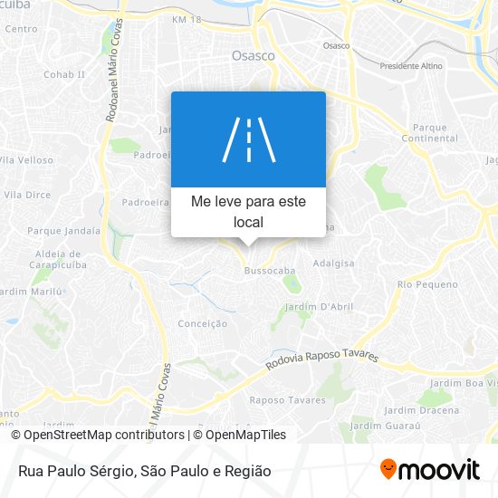 Rua Paulo Sérgio mapa