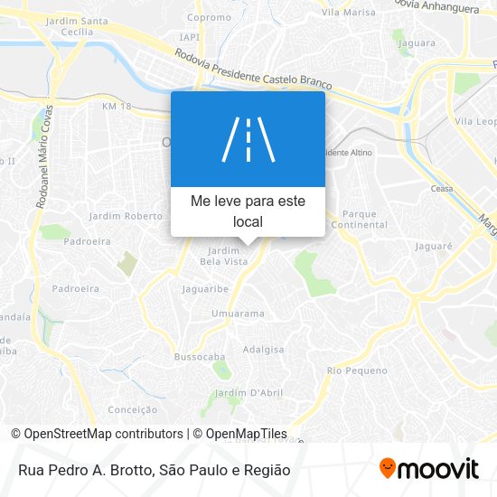 Rua Pedro A. Brotto mapa