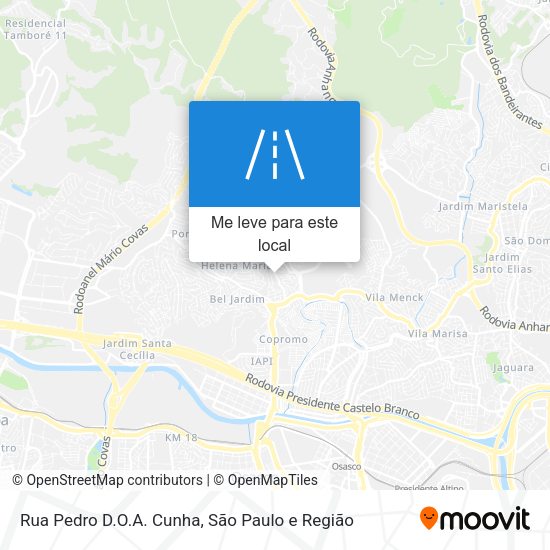 Rua Pedro D.O.A. Cunha mapa
