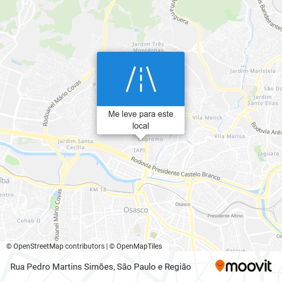 Rua Pedro Martins Simões mapa