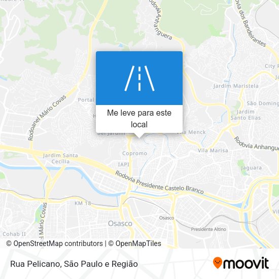 Rua Pelicano mapa