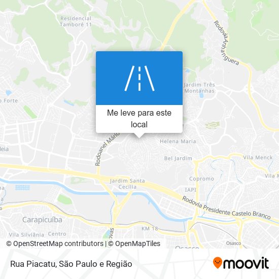 Rua Piacatu mapa