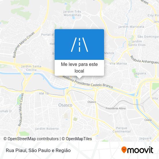 Rua Piauí mapa
