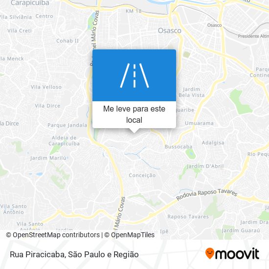 Rua Piracicaba mapa