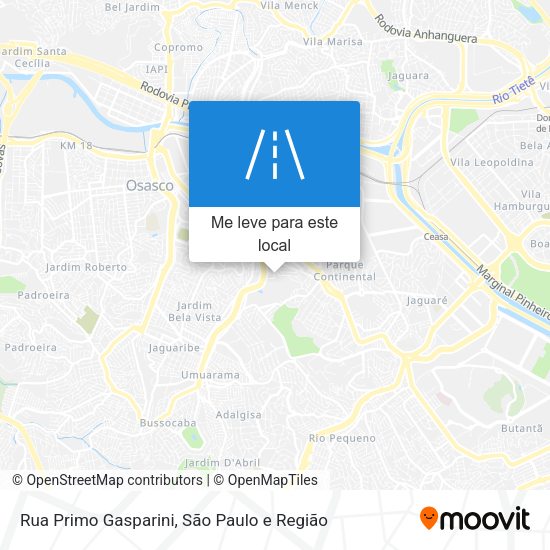 Rua Primo Gasparini mapa