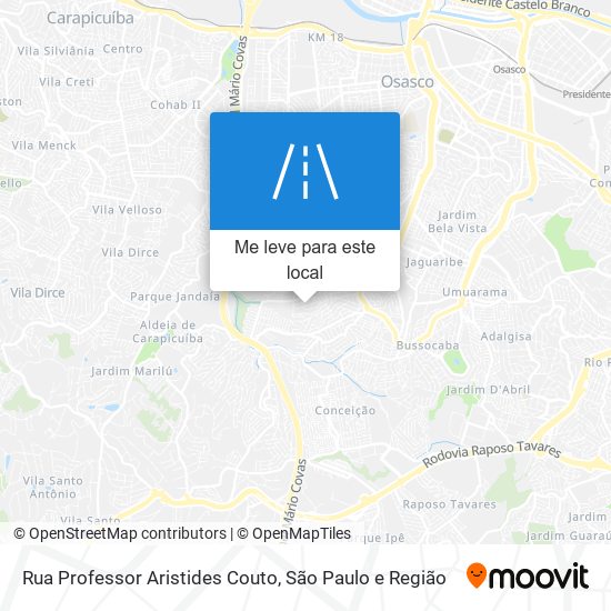 Rua Professor Aristides Couto mapa