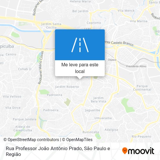 Rua Professor João Antônio Prado mapa