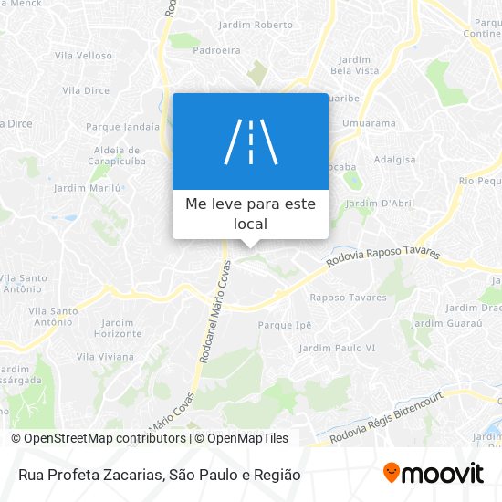 Rua Profeta Zacarias mapa