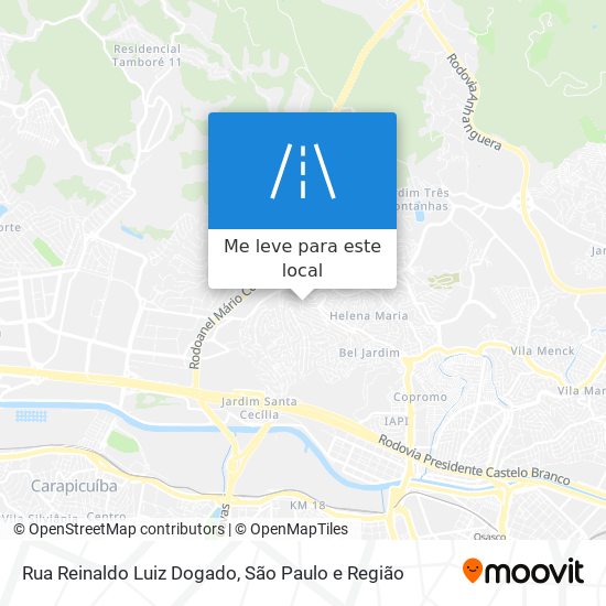 Rua Reinaldo Luiz Dogado mapa