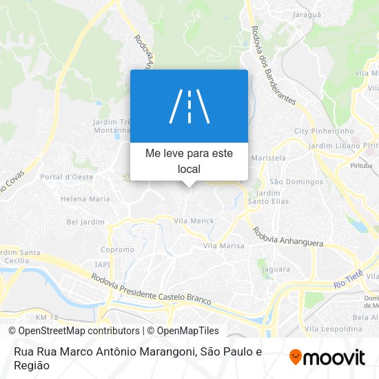 Rua Rua Marco Antônio Marangoni mapa