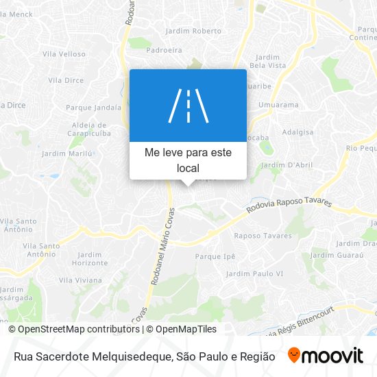 Rua Sacerdote Melquisedeque mapa