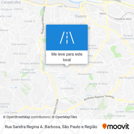 Rua Sandra Regina A. Barbosa mapa