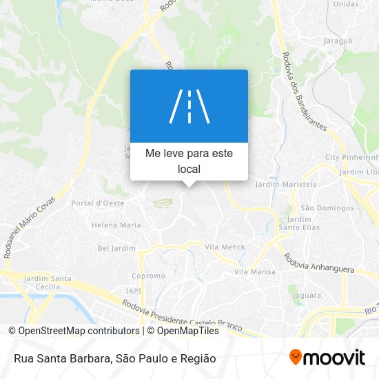 Rua Santa Barbara mapa