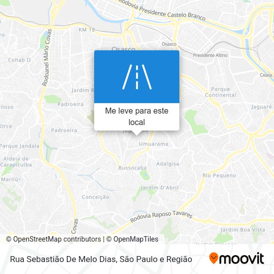Rua Sebastião De Melo Dias mapa