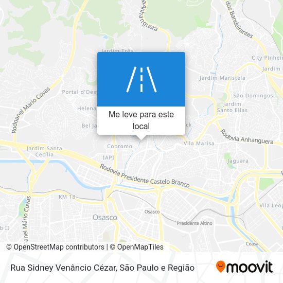 Rua Sidney Venâncio Cézar mapa