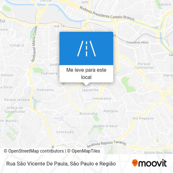 Rua São Vicente De Paula mapa