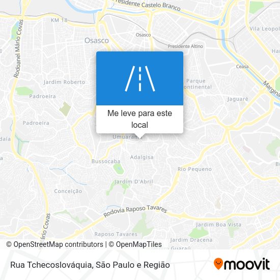 Rua Tchecoslováquia mapa