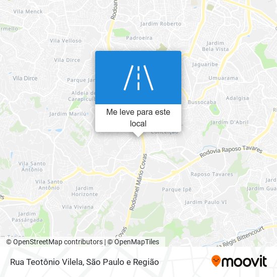 Rua Teotônio Vilela mapa