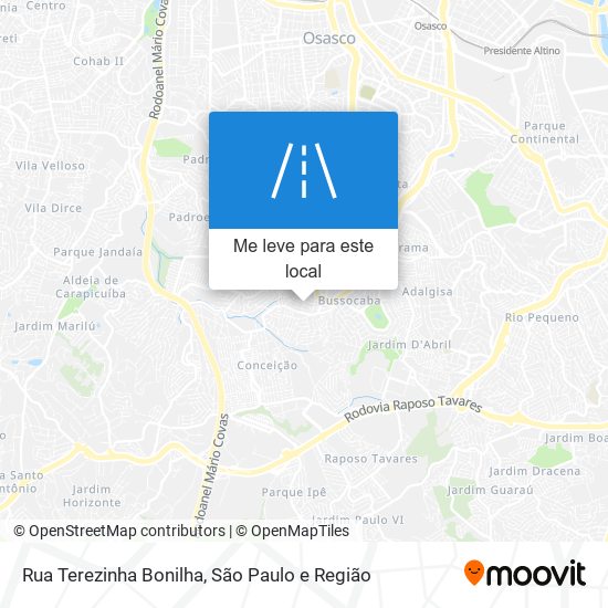 Rua Terezinha Bonilha mapa