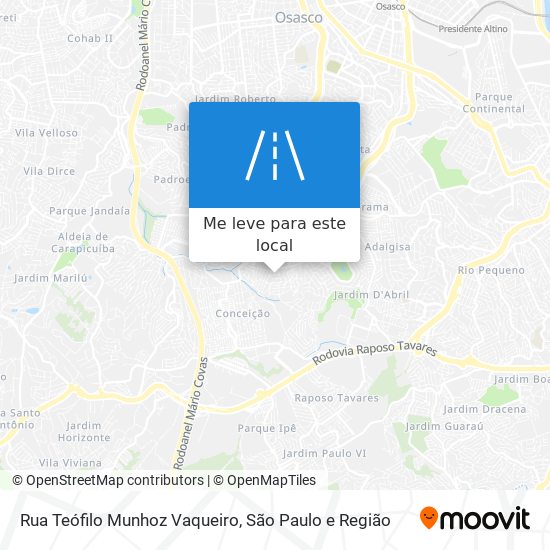 Rua Teófilo Munhoz Vaqueiro mapa