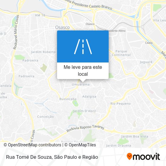 Rua Tomé De Souza mapa