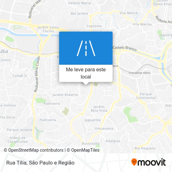 Rua Tília mapa