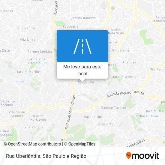 Rua Uberlândia mapa