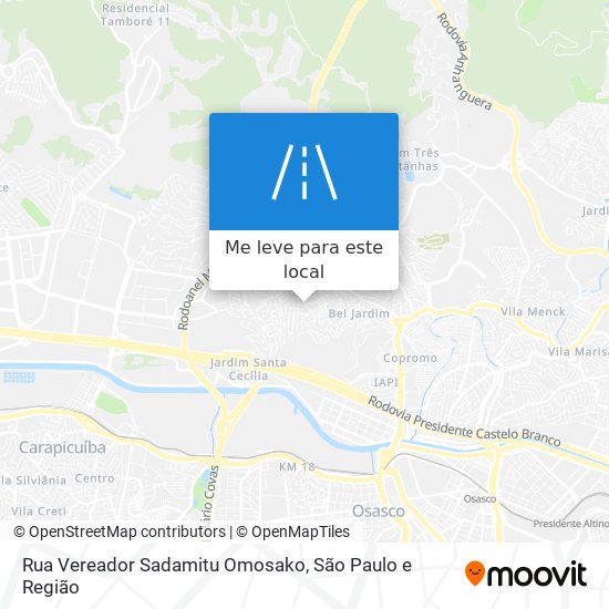 Rua Vereador Sadamitu Omosako mapa