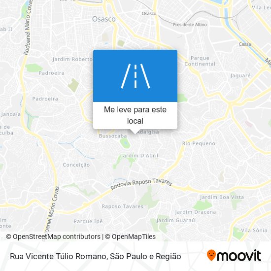 Rua Vicente Túlio Romano mapa