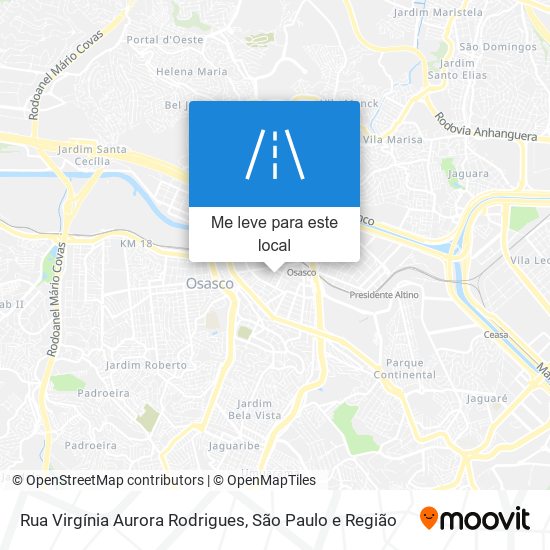 Rua Virgínia Aurora Rodrigues mapa