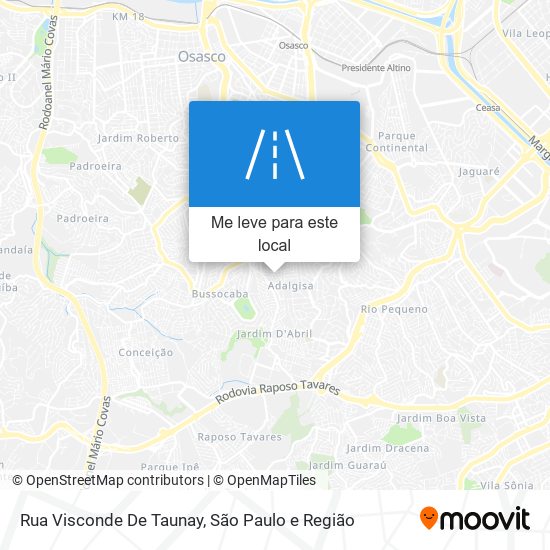 Rua Visconde De Taunay mapa